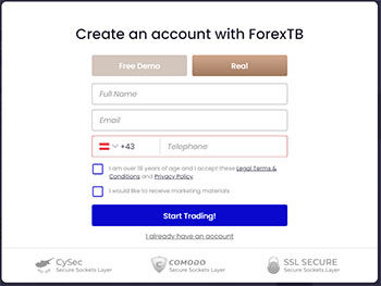FXTB ForexTB registration
