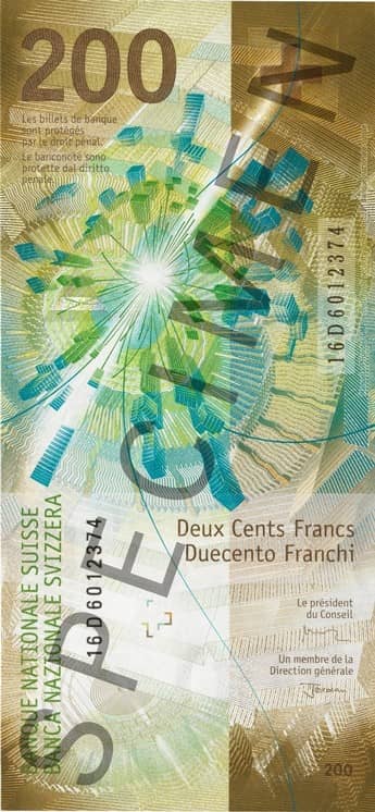 Switserse frank 9-reeks in die benaming van 200 frank